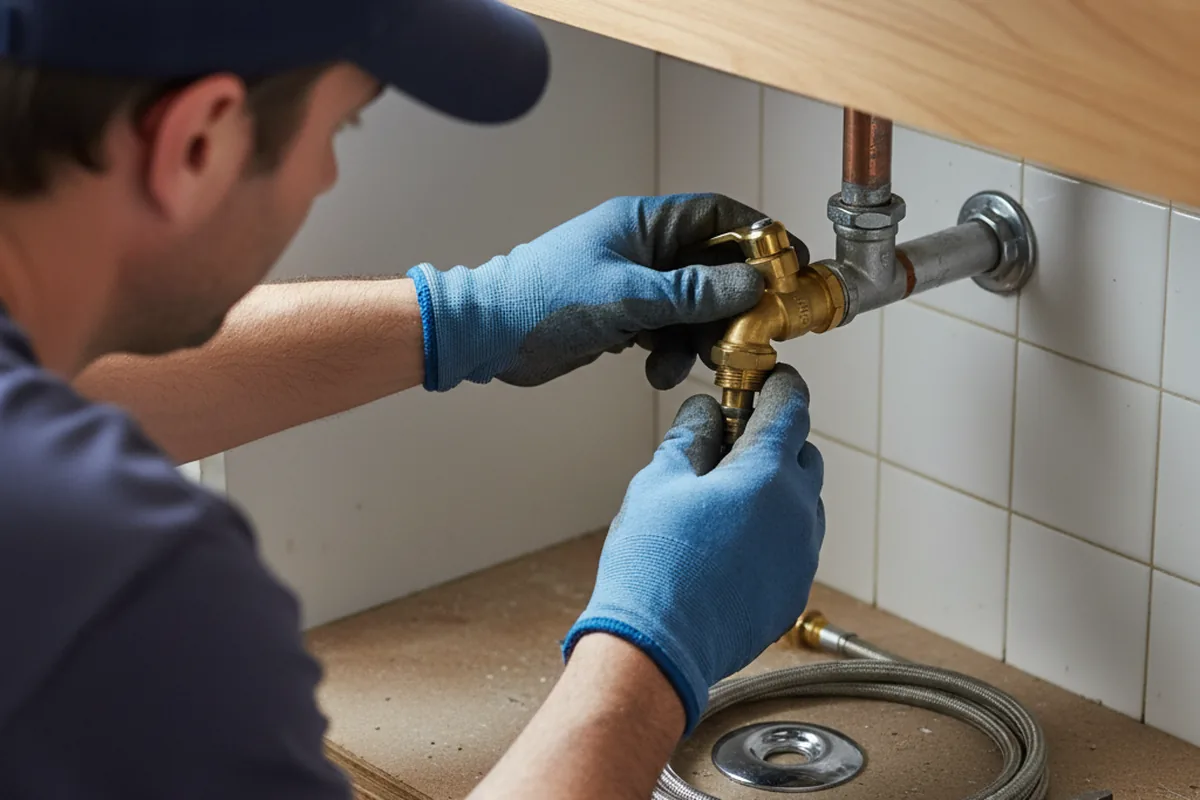 Shutoff valve and fitting work during Well Pump Repair in Las Vegas